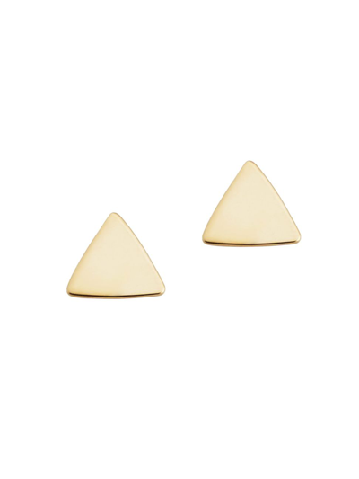 Oradina 14k Yellow Gold Triangle Studs