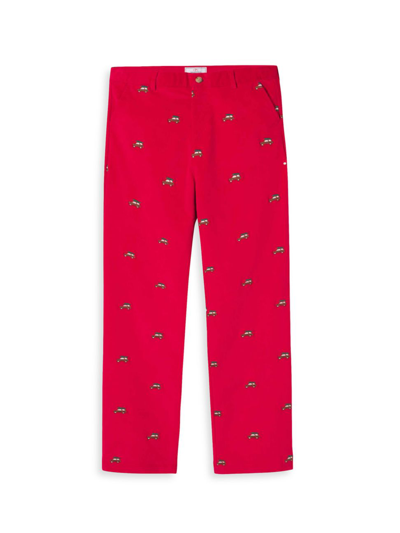 Classic Prep Kids' Little Boy's & Boy's Gavin Embroidered Tree Corduroy Trousers In Woody And Tree Embroidery