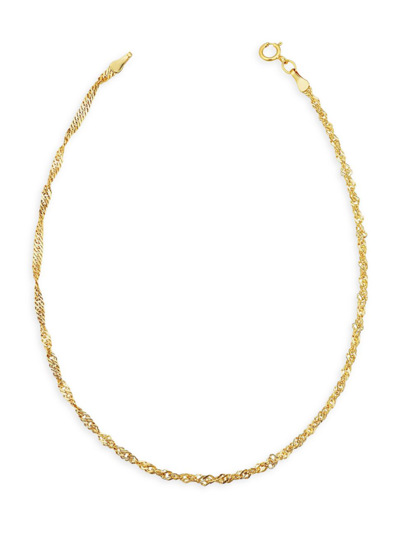 Oradina 14k Yellow Gold Spirah Anklet