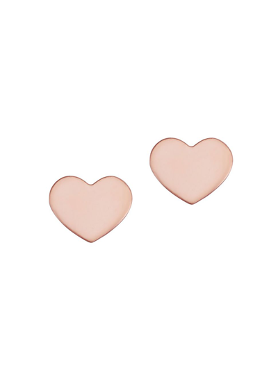 Oradina 14k Rose Gold Cupid Studs