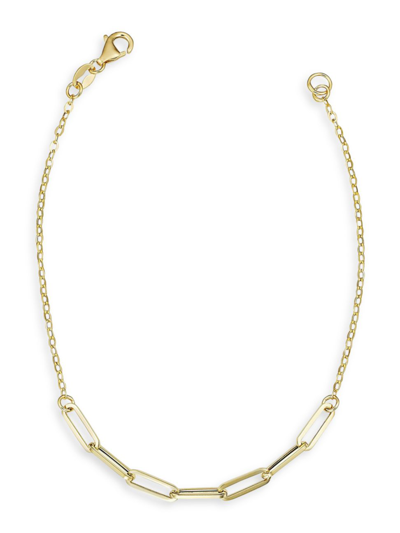 Oradina 14k Yellow Gold Venice Center Cut Necklace