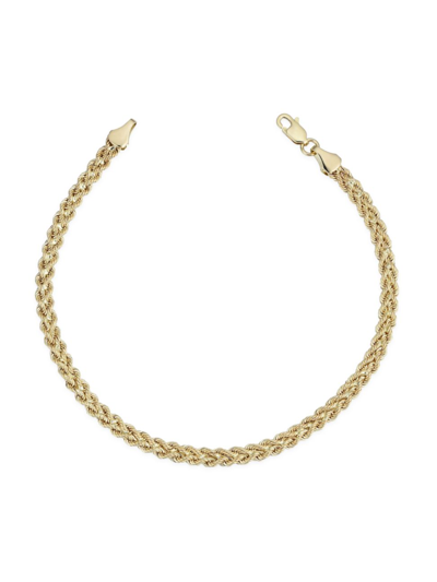 Oradina 14k Yellow Gold Roman Double Rope Bracelet