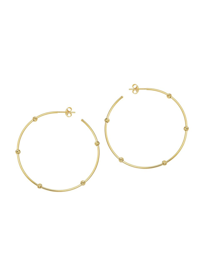 Oradina 14k Yellow Gold Bari Hoops