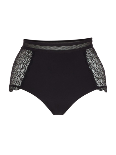 Proof Period & Leak  Lace Moderate Absorbency Briefs In Black