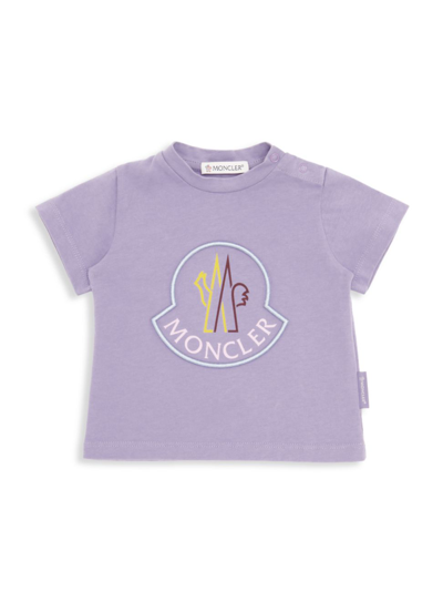 Moncler Girls' Short Sleeved Tee - Baby, Little Kid In Purple