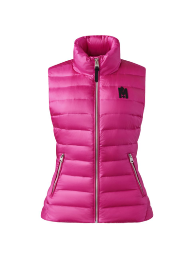 Mackage Karly Sateen Lightweight Down Vest In Lotus