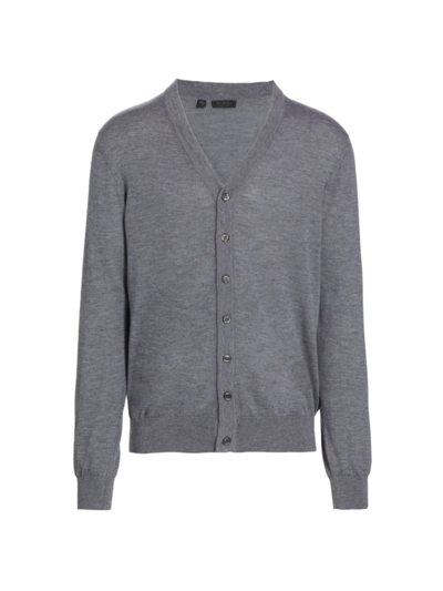 Saks Fifth Avenue Collection Lightweight Cashmere Cardigan In Gunmetal