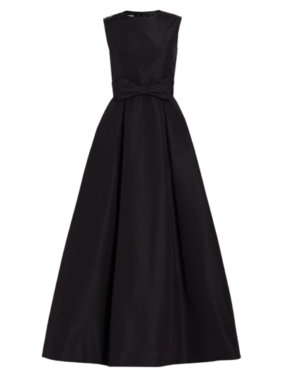 Alexia Maria Grace Silk Faille Ball Gown In Black