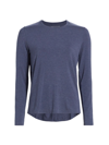 Majestic Long Sleeve Tee In Denim Chine