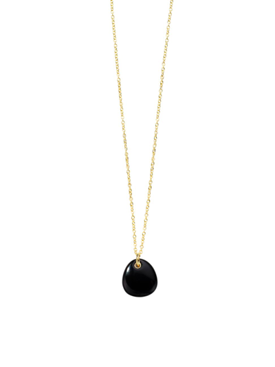 Ippolita Women's Rock Candy 18k Yellow Gold & Onyx Small Pebble Pendant Necklace In Black/gold