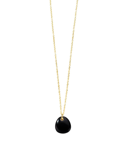 Ippolita Women's Rock Candy 18k Yellow Gold & Onyx Small Pebble Pendant Necklace In Black