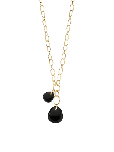 Ippolita Women's Rock Candy 18k Yellow Gold & Onyx Double-pebble Pendant Necklace