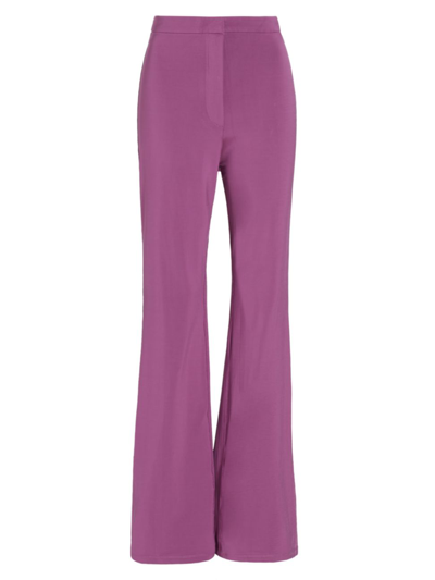 Remain Birger Christensen Shiny Slinky Jersey Pants In Purple