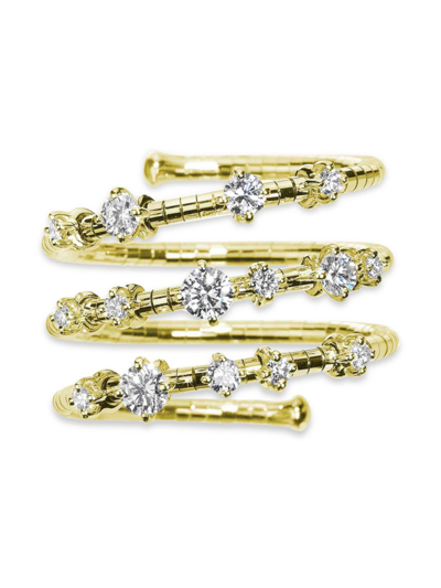 Mattia Cielo Women's Rugiada Diamanti 18k Yellow Gold, Titanium, & Diamond Wrap Ring