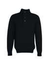 Barbour Blue High Neck Pullover In Black