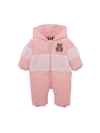 BURBERRY BABY GIRL'S RAY BEAR PUFFER COVERALL