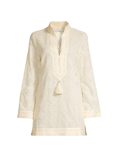 Tory Burch Tory Tunic In French Cream