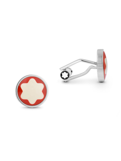 Montblanc Heritage Rouge Et Noir Cufflinks In Metallic