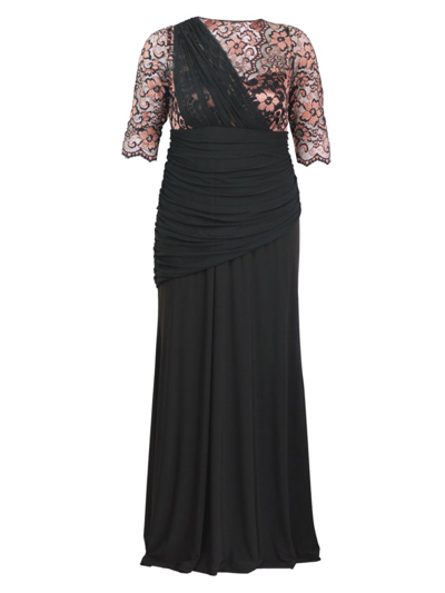 Kiyonna Soiree Evening Gown In Rose Gold