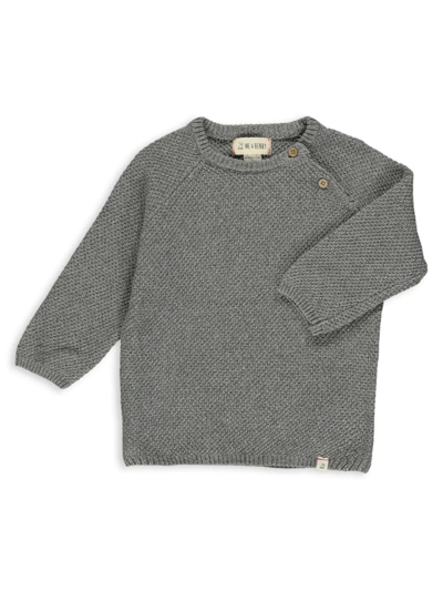 Me & Henry Kids' Little Boy's Roan Raglan Sweater In Heathered Grey