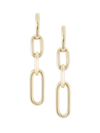 Saks Fifth Avenue 14k Yellow Gold Oval-link Drop Earrings