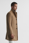 Reiss Gable Wool-blend Coat In Camel