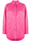 MSGM DIAMOND-QUILTED SHIRT JACKET
