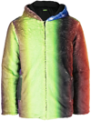 Agr Gradient-effect Faux-fur Jacket In Grün