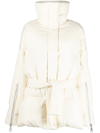 Khrisjoy Icon Belted-waist Puffer Jacket In Neutrals