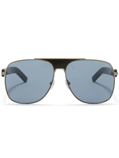 Palm Angels Bay Pilot-frame Sunglasses In Blue