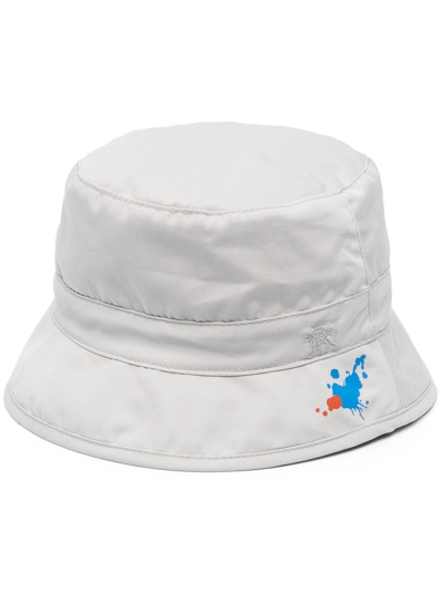 Baracuta Logo-embroidered Bucket Hat In Nude