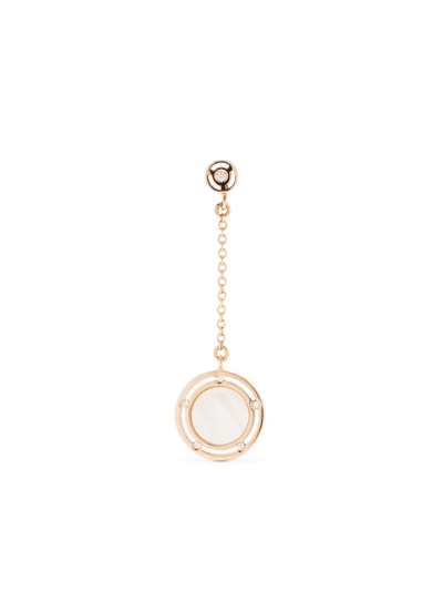 Damiani 18kt Rose Gold D.side Diamond Drop Earrings In Pink