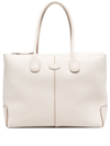 Tod's Zipped Shopper Tote In White