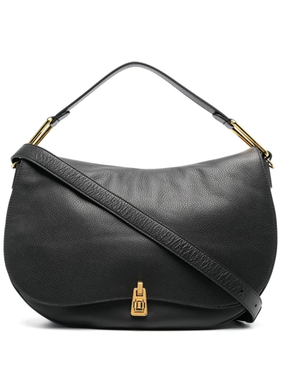 Coccinelle Maggie Leather Shoulder Bag In Schwarz