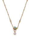 DOLCE & GABBANA 18KT YELLOW GOLD RAINBOW GEMSTONE PENDANT NECKLACE