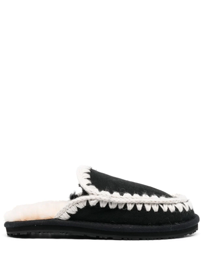 MOU BRAIDED SHEARLING SLIPPERS