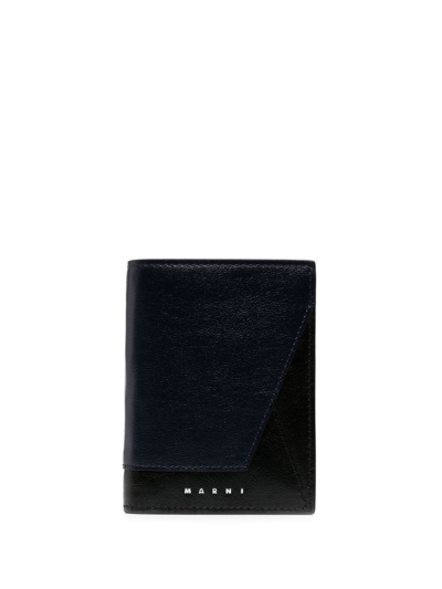 Marni Colour-block Bi-fold Wallet In Blue