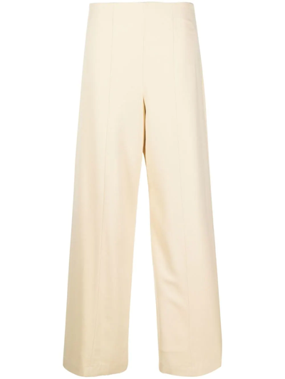 Loulou Studio Straight-leg Trousers In Neutrals