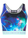 VERSACE JEANS COUTURE GALAXY PRINT SPORTS BRA