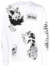 ARIES GRAPHIC-PRINT LONG-SLEEVED T-SHIRT