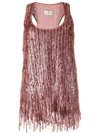 Etro Woman Pink Sequin Top In Rosa