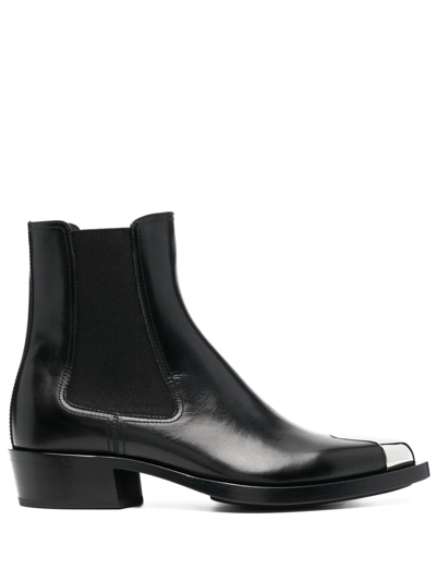 Alexander Mcqueen Punk Chelsea Boot In Black