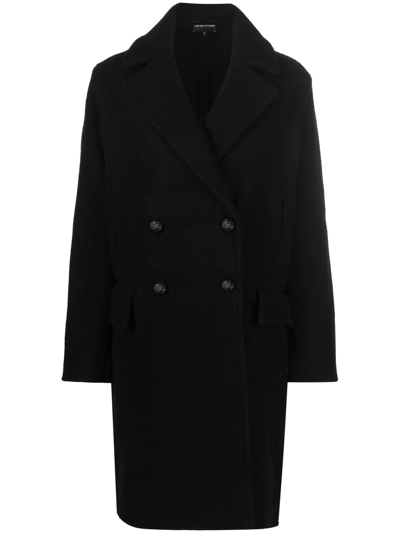 Emporio Armani Cashmere-blend Casentino Wool In Black