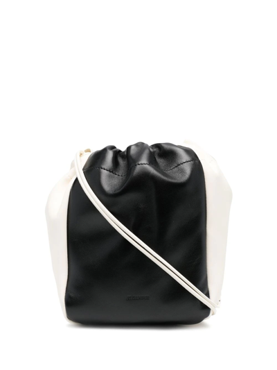 Jil Sander Drawstring-fastening Bucket Bag In Black