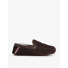 Ted Baker Vallant Suede Moccasin Slippers In Brown