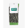Kenzo Tiger-print Cotton-blend Socks Sizes 2-11 Years In Burnt Olive