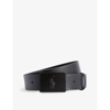 Polo Ralph Lauren Logo-embossed Leather Belt In Black