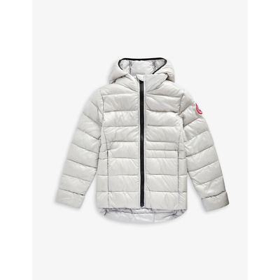Canada Goose Kids' Cypress Hooded Recycled-nylon Jacket 7-8 Years In Silverbirch