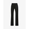 Joseph Tafira Flared Mid-rise Stretch-woven Trousers In Dark Grey