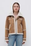 Simkhai Women's Akira Vegan Sherpa Jacket In Scone Multi